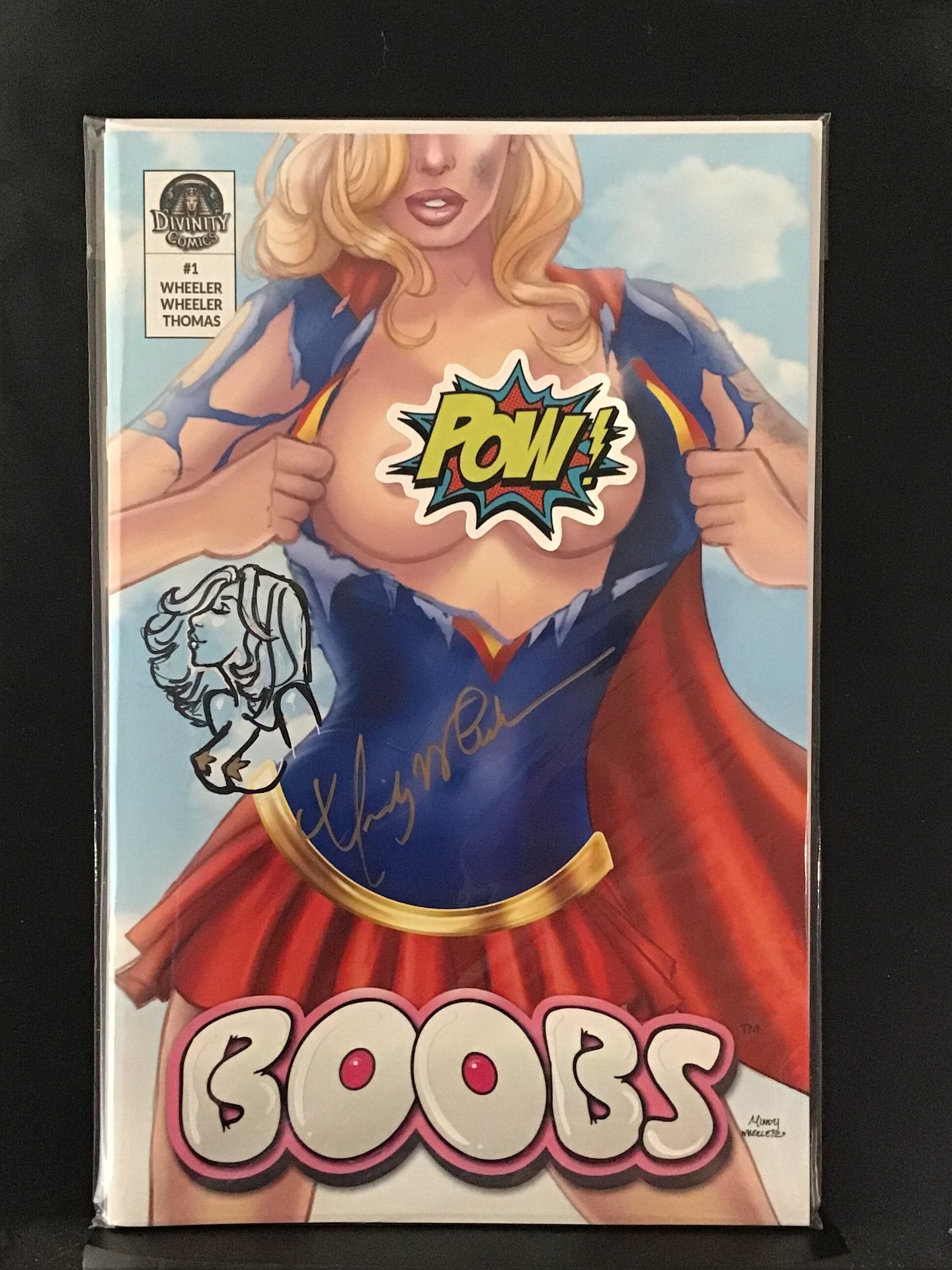 Boobs #1 Supergirl remarked and signed by Mindy Wheeler | Comic Books -  Modern Age, Superhero  HipComic