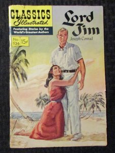 1957 LORD JIM Joseph Conrad Classics Illustrated #136 VG 4.0 Gilberton