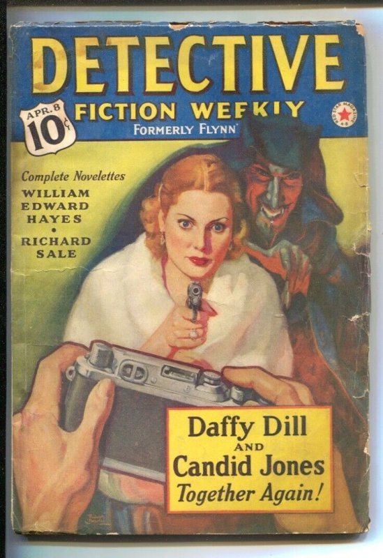 Detective Fiction Weekly 4/8/1939-Hero pulp-Daffy Dill- Candid Jones-Weird me...