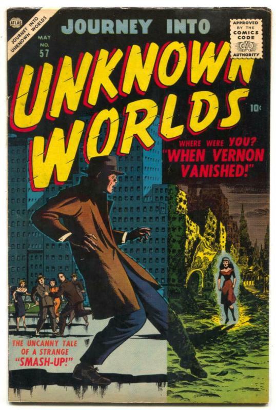 Journey into Unknown Worlds #57 1957- EVERETT COVER- FN+