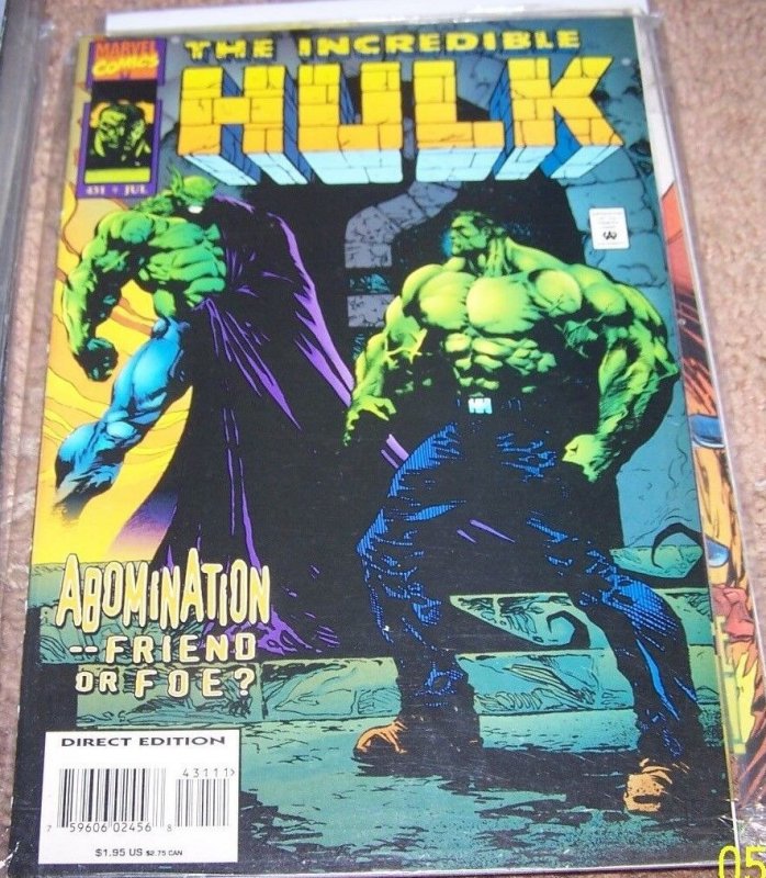incredible hulk  # 431  1995 marvel disney abomination  friend or foe ?