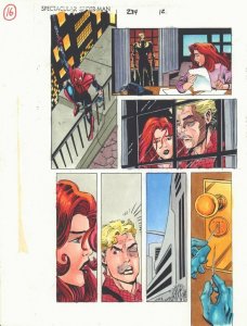 Spectacular Spider-Man #234 p.12 Color Guide Art - Ben Reilly by John Kalisz