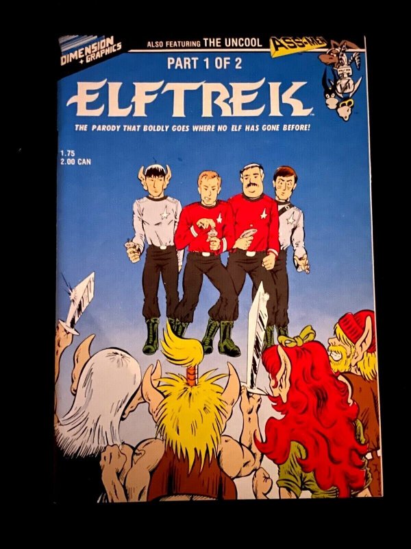 Elf Trek #1 1986 - Star Trek Parody - Ass-Men parody ad on back - HIGH GRADE