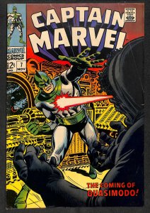 Captain Marvel (1968) #7 VG/FN 5.0 Quasimodo! Comic