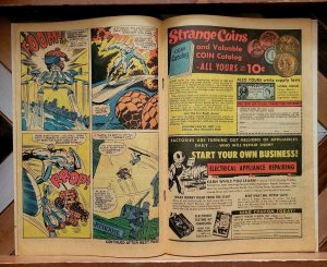 Fantastic Four #55 VG- (Marvel 1966) Iconic Kirby cover. THING vs SILVER SURFER  