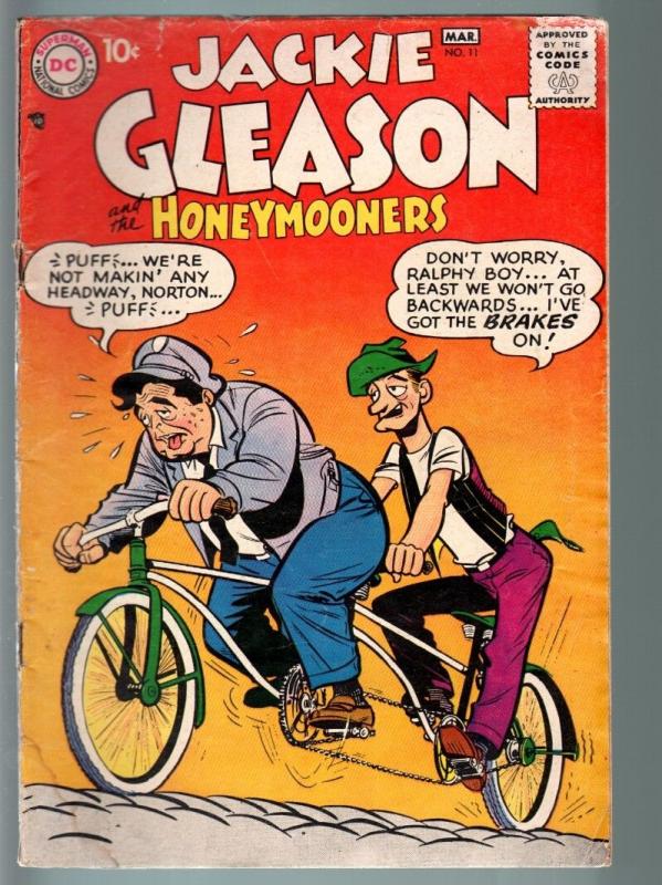 Jackie Gleason and the Honeymooners #11-1958-DC-Dual Bicycle cvr-Rare-G G