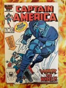 Captain America #318 (1986) - NM - 1st Blue Streak!