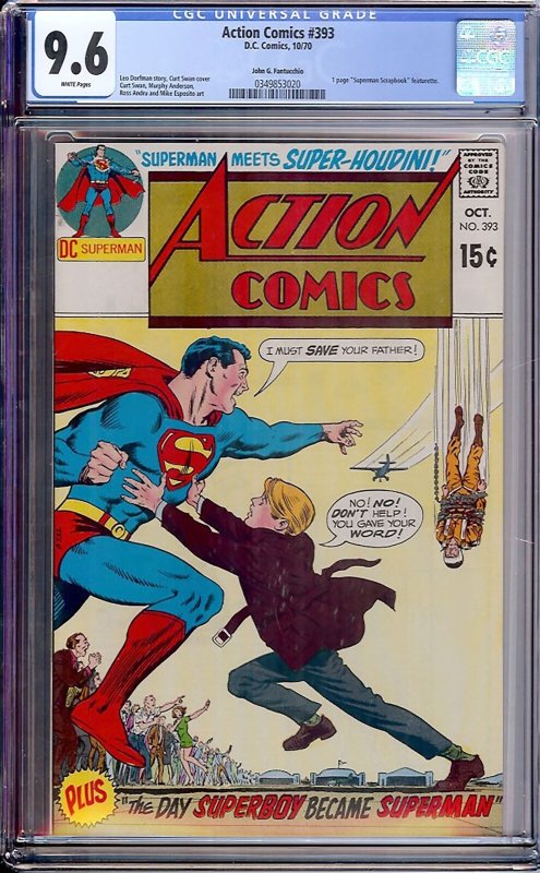 Action Comics #393 (DC, 1970) CGC 9.6 White Pages