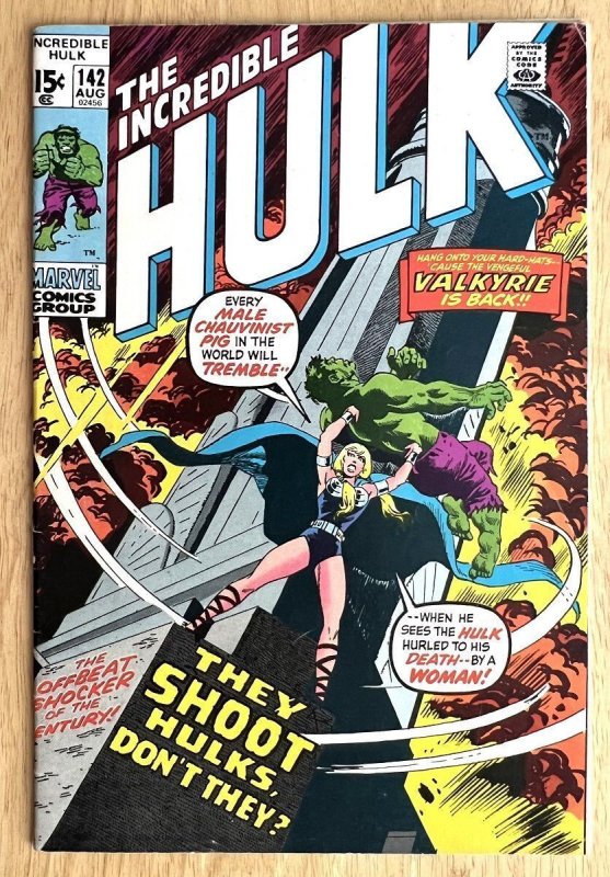 INCREDIBLE HULK 142 VALKYRIE 1ST APPEARANCE (1971) B7