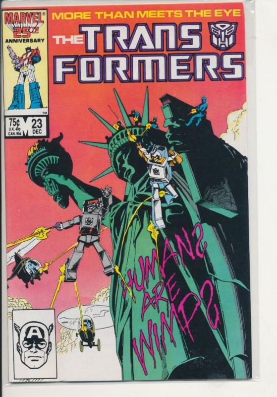 Marvel The Transformers #23 1986 VF (8.0) (450J)