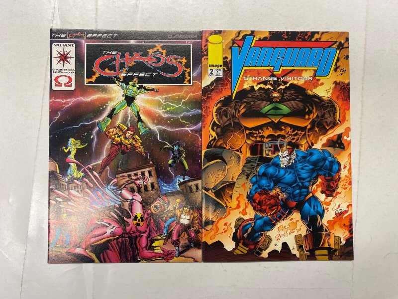 4 VALIANT comic book Chaos Effect Vanguard #2 33 KM42