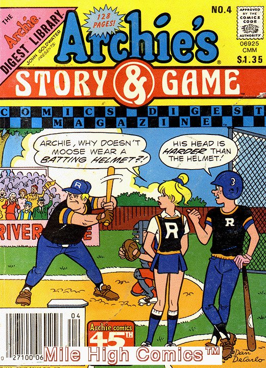 ARCHIE'S STORY AND GAME DIGEST (1986 Series) #4 Very Fine Comics Book