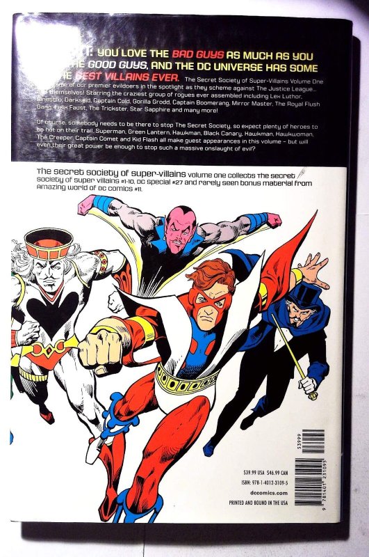Secret Society Super Villains HC #1 2011 DC Flash Grodd Green Lantern Book