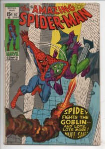 SPIDER-MAN #97, GD, Amazing, Green Goblin, Drugs,1963 1971, more ASM in store