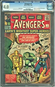 Avengers #1 (1963) - CGC Graded 4.0 - Origin & First Issue!
