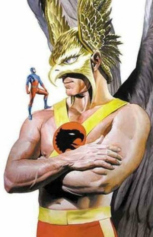 HAWKMAN and ATOM Poster, Alex Ross, 22x34, 2000, Unused, JLA, more DC in store