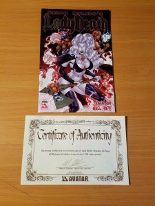 Lady Death Abandon All Hope #2 Platinum Variant w/ COA ~ VERY FINE - NEAR MINT ~