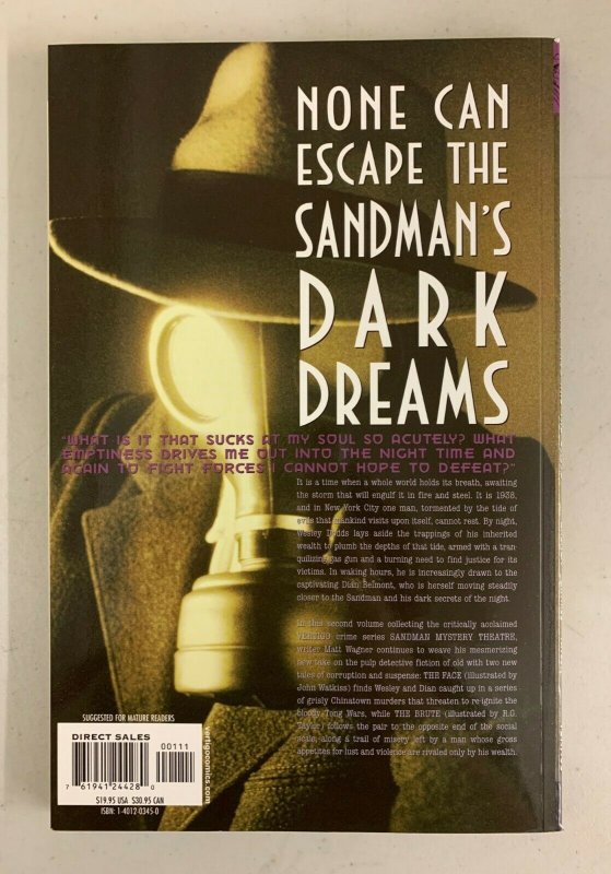 Sandman Mystery Theater The Face And The Brute Vol 2 2004 Paperback Matt Wagner  