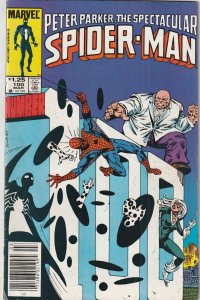 Peter Parker, Spectacular Spider-Man # 100 Newsstand Cover VF- Marvel 1985 [Y2]