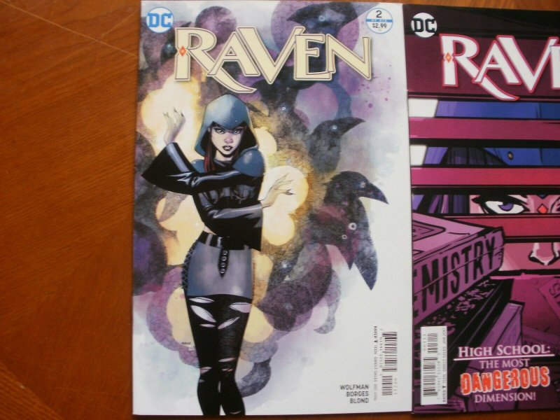 3 Near-Mint DC Comic RAVEN #2 #3 #6 (2016) Wolfman Borges Blond (White Carnival)