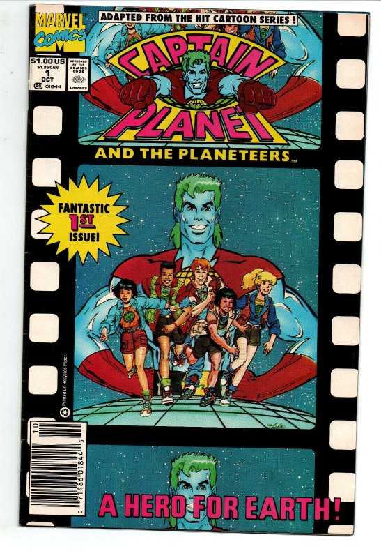 Captain Planet #1 newsstand - 1st appearance - Marvel - 1991 - VF/NM 