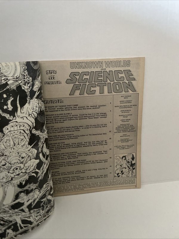 Unknown Worlds Of Science Fiction #2 1975 Curtis  Magazine Stan Lee Presents