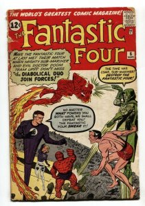 Fantastic Four #6 1962 1st Marvel Villain Team-up sub-mariner comic book G-