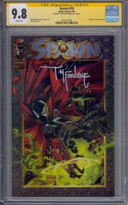 SPAWN #50 CGC 9.8 SS SIGNED TODD MCFARLANE WHITE PAGES 3004