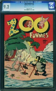 Zoo Funnies #2 (1945) CGC 9.2 NM-