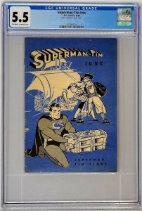 Scarce! Superman-Tim #4806 June 1948 CGC 5.5 Store Promo Pirates Treasure