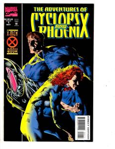 4 The Adventures of Cyclops and Phoenix Marvel Comic Books # 1 2 3 4 X-Men CB4