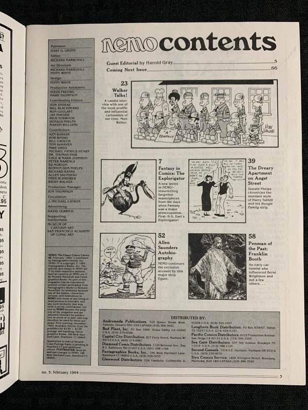 1984 NEMO Classic Comics Library #5 FN+ 6.5 Ftanklin Booth / Beetle Bailey