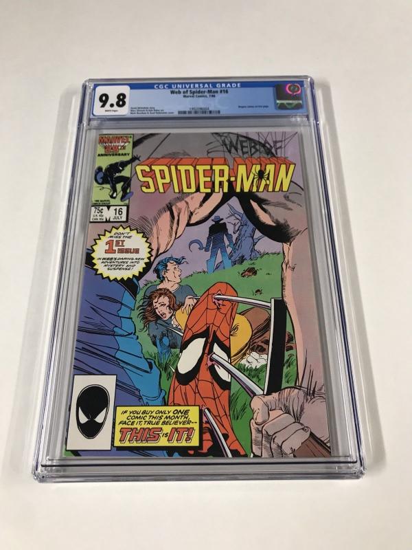 Web Of Spider-man 16 Cgc 9.8 White Pages Marvel