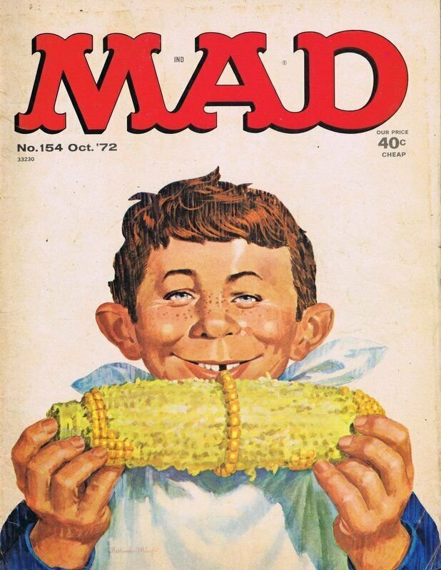 ORIGINAL Vintage 1972 Mad Magazine #154 Alfred E Neuman  