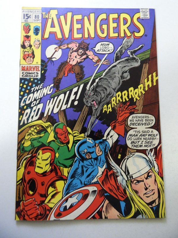 The Avengers #80 (1970) 1st App of Red Wolf! FN Condition