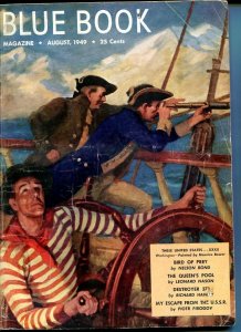 BLUE BOOK PULP-AUG 1949-VG/FN-BOWER COVER-REEVE-NELSON BOND-SURDEZ VG/FN