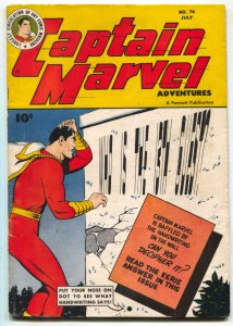 CAPTAIN MARVEL ADVENTURES #74 1947- Golden Age FN