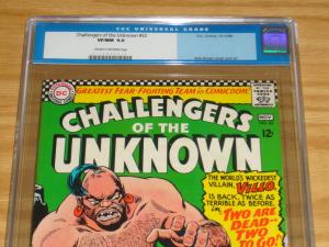 Challengers of the Unknown #52 CGC 9.0 silver age dc comics - villo 1966