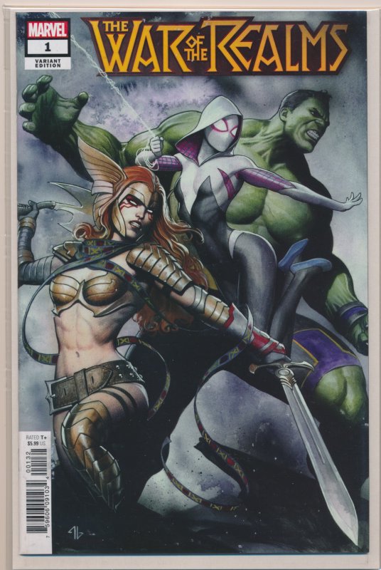 The WAR of the REALMS #1 Variant Cover Marvel Comics 2019 NM