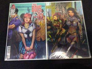 I Make Boys Cry #2 Lot of 2 RED FOIL & LENTICULAR VARIANTS Absolute Comics 2021 