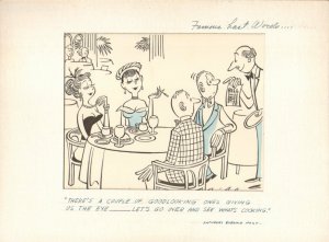 Expensive Dinner Double Date Gag - Saturday Evening Post - art by Irwin Caplan