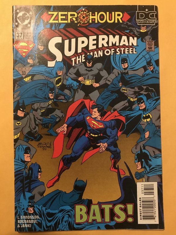 Superman: The Man of Steel #37 : DC 9/94 Fn+; Batman x-over, Zero Hour