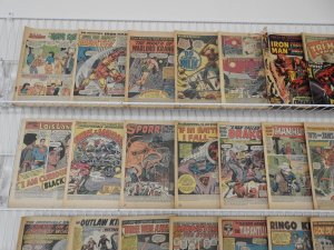 Huge Lot 90 Coverless Low Grade Comics Mostly Silver/Bronze!!