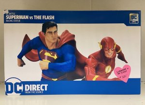 DC Direct Battle Superman vs the Flash Racing Statue