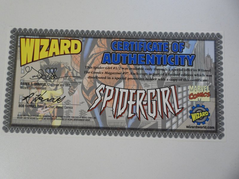 Spider-Girl #½ (1999) W/ COA VF+ Condition