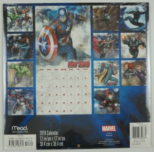 Avengers 2018 Calendar NEW SEALED Thor Ant-Man Captain America Black Widow Hulk 