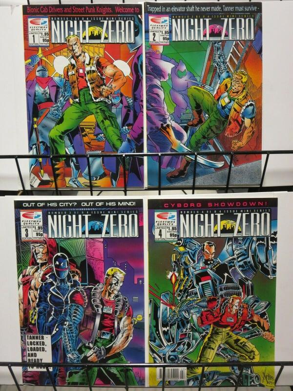 NIGHT ZERO (1990 F/Q) 1-4 Bionic Cabbie vs Punk Knights COMICS BOOK