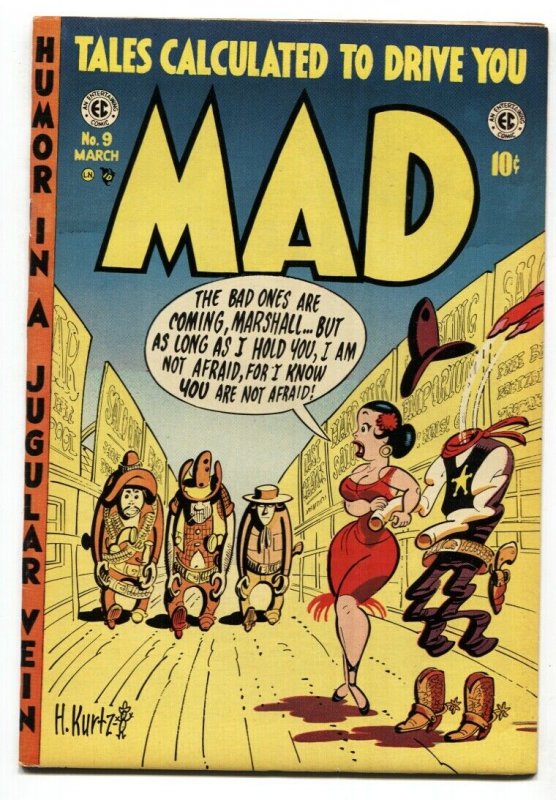 MAD  #9 1954-EC-Wally Wood-Will Elder-Kurtzman cover-Severin-Davis-FN+