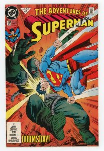 Adventures of Superman #497 Doomsday JLA VF+