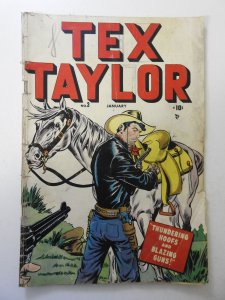 Tex Taylor #3 (1949) GD/VG Condition pencil front/back cover